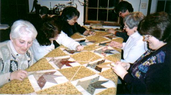 Quilters at work